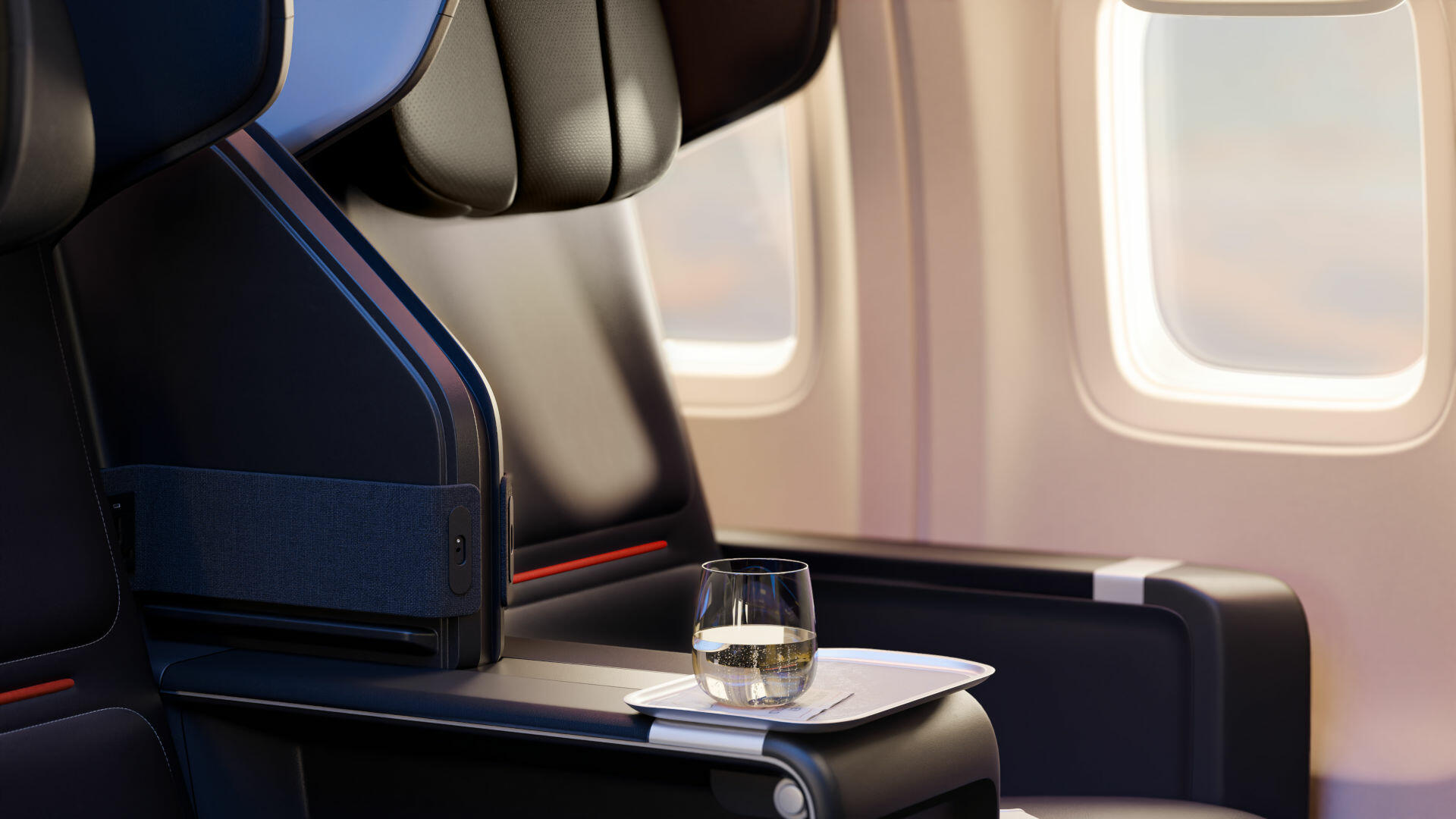 Updated seating for Delta Premium Select and First Class includes a new seat cover over memory foam cushions, complete with breathable engineered leather.� 